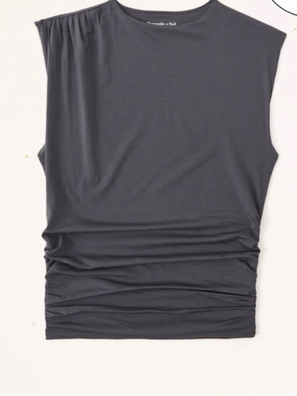 Abercrombie & Fitch Modal-Blend Ruched Side Tank Top - Picture 2 of 7